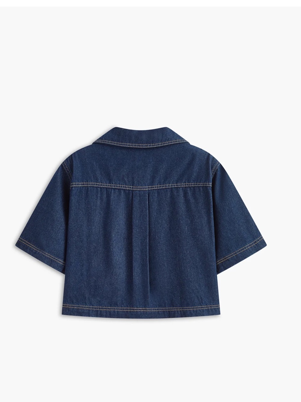 Commense Blue Denim Pocket Detail Shorts Set S | Tailored Two-Piece Set - Picture 4 of 6